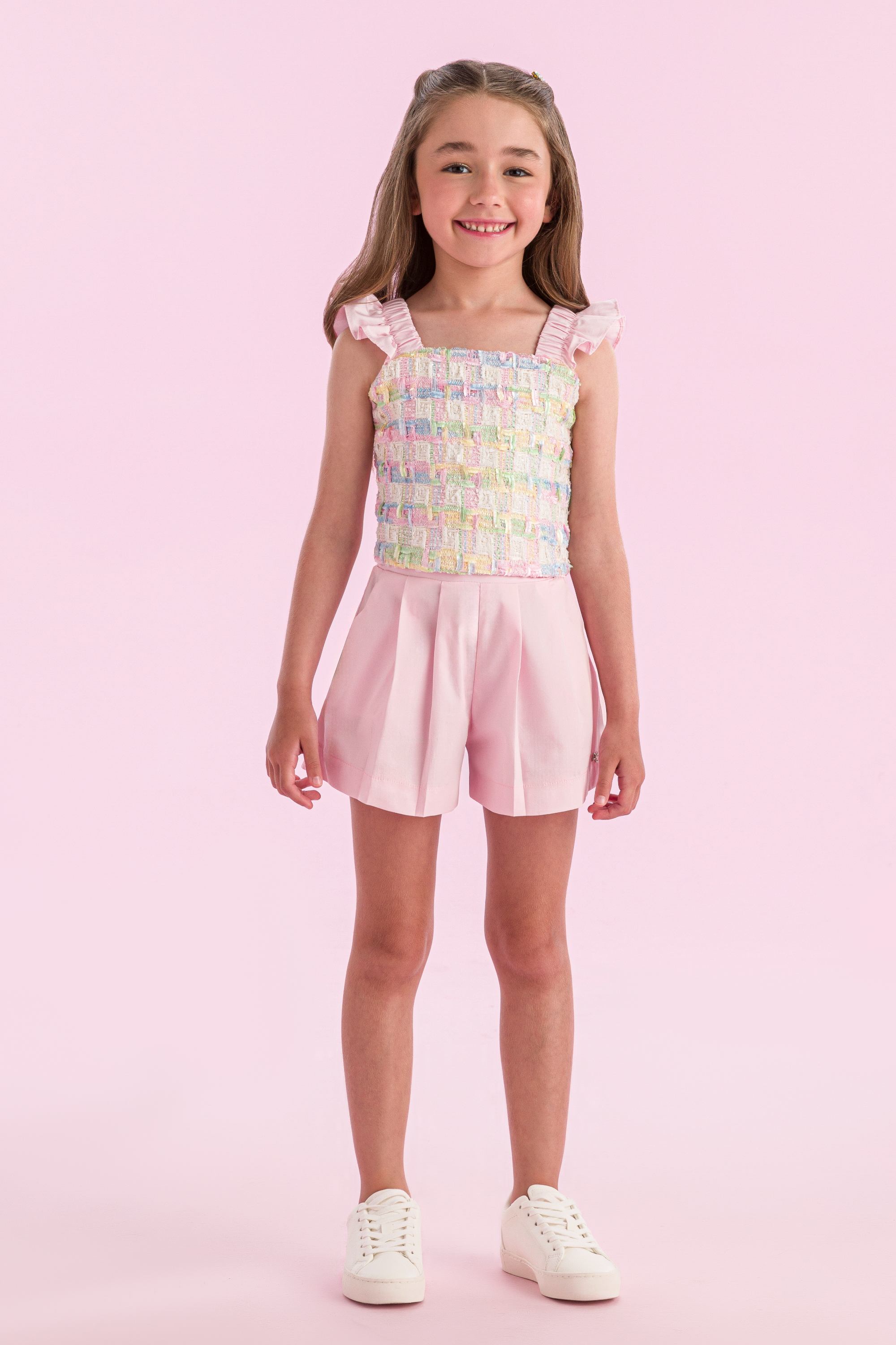 Conjunto Short e Blusa Infantil Petit Cherie Candy