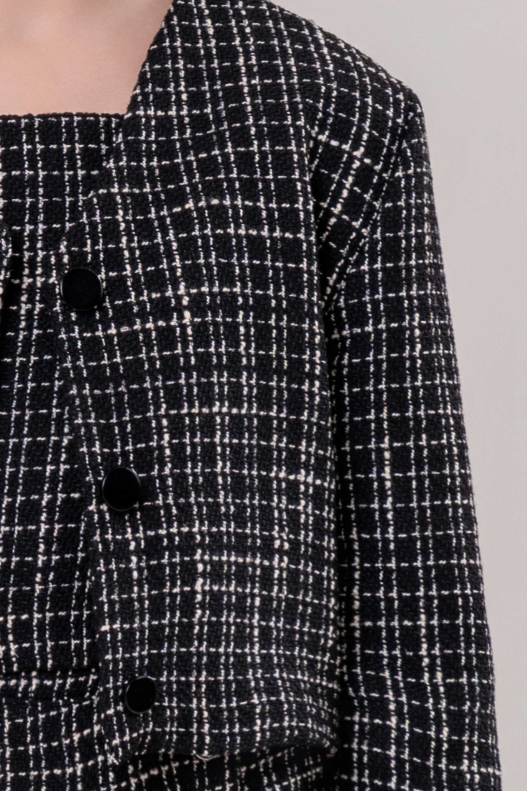 Casaco Juvenil Vanilla Cream Tweed Preto