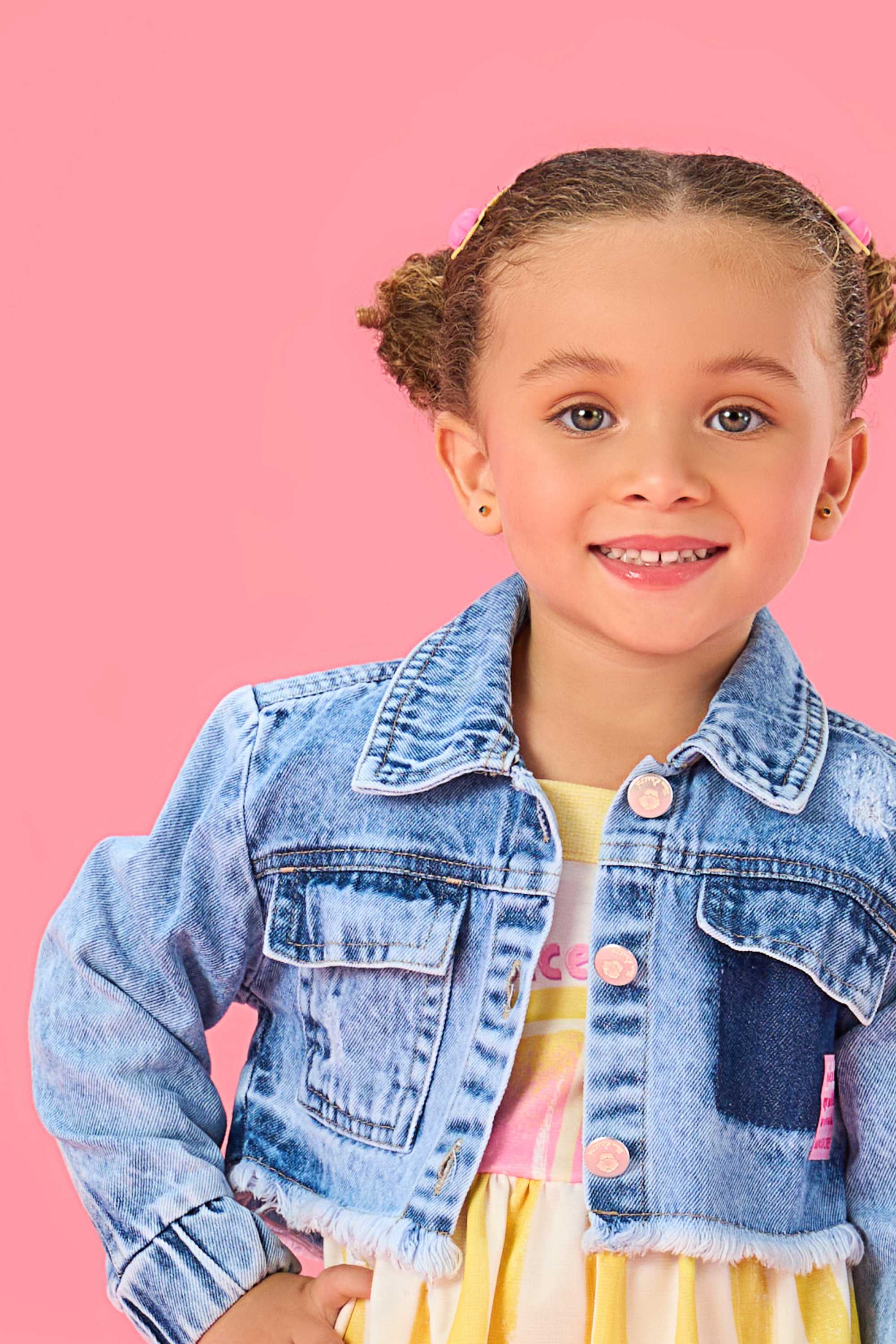 Jaqueta Jeans Infantil Mon Sucré Limone