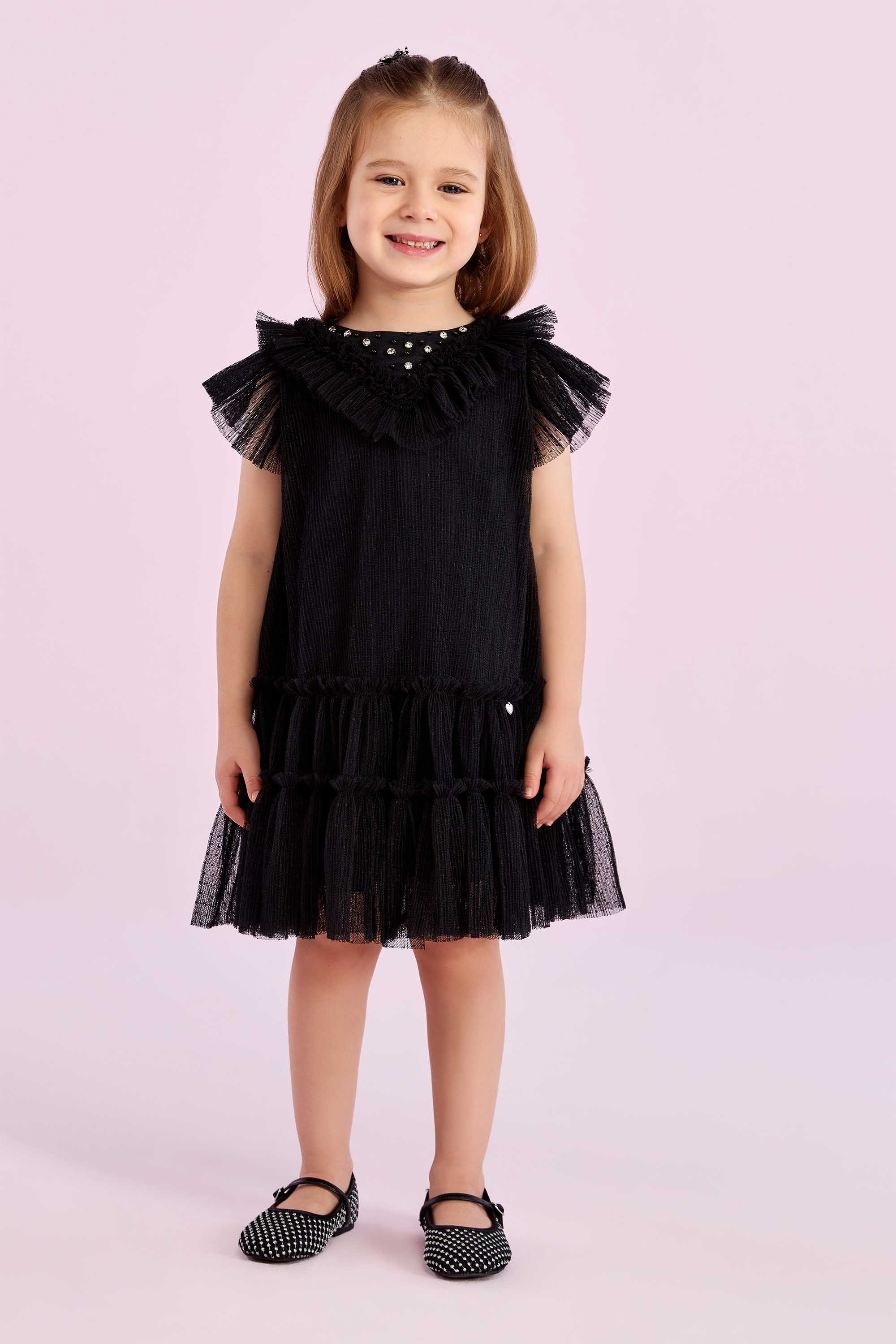 Vestido Festa Petit Cherie Preto de Tule
