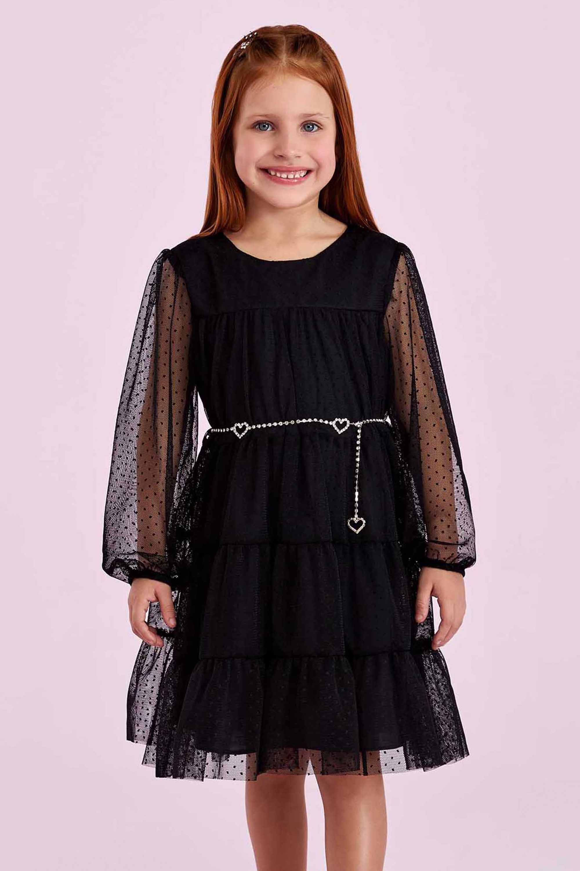 Vestido Festa Petit Cherie Tule Preto